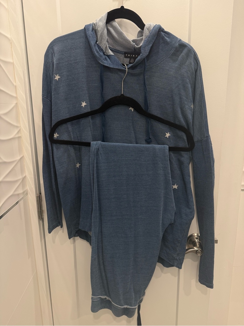 Tribal Blue Star Hoodie sweatshirt and matching sweat pants. Super comfy